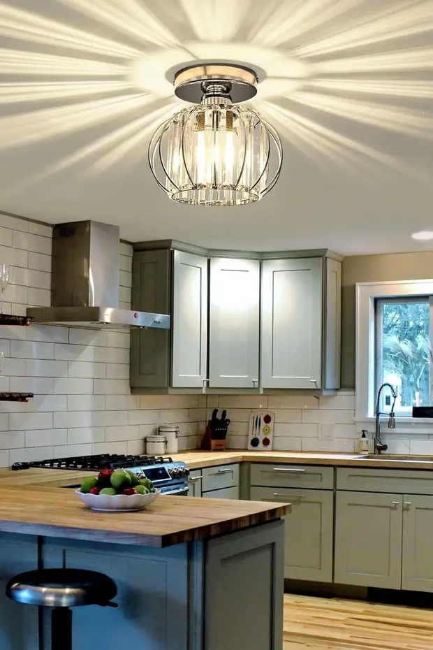 Bella Luce Model Krom Renk Kaplama Metal Kristal Taşlı Yatak Salon Oturma Odası Plafonyer Avize